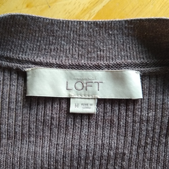 Women's LOFT brown/gray cardigan. Size M - Picture 6 of 6